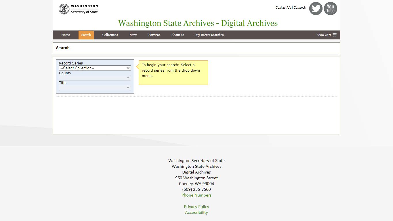 Search - Washington State Archives, Digital Archives